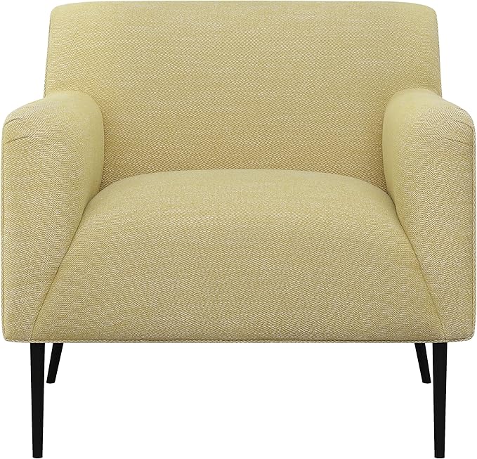 Coaster Home Furnishings - Darlene - Upholstered Accent Chair with Track Arms and Tapered Black Metal Legs - Living Room - Lemon - 905639