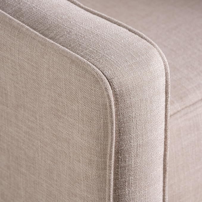 KEIKI Push Back Chair for Living Room Mid-Century Modern Recliner with Birch Legs