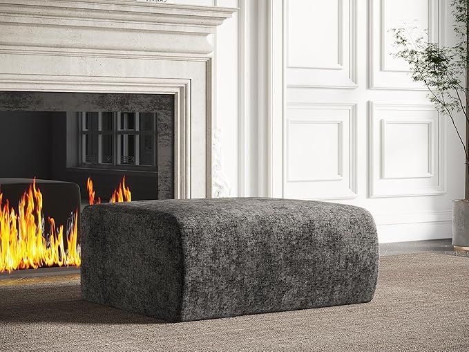EASE MOOSE Ottoman for Boneless Oversized SectionalCloud Couch Single Ottoman for Boneless Cloud Sofa Dark Grey