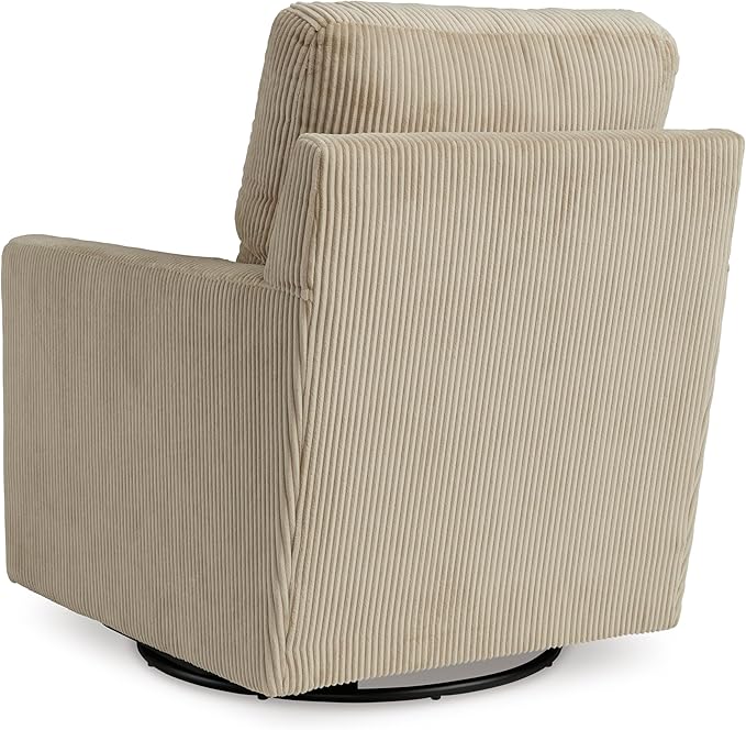 Signature Design by Ashley Icaman Contemporary Swivel Chair with Removable Cushions Light Brown