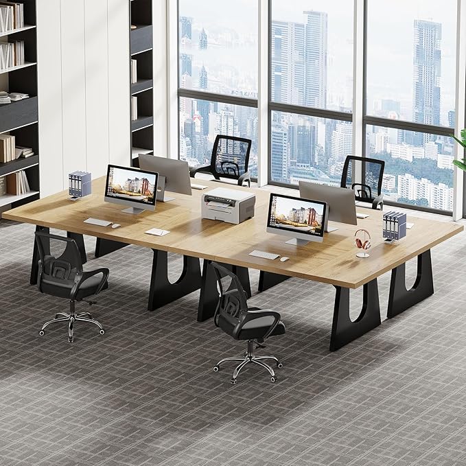 Tribesigns 70.86-Inch Executive Desk Large Computer Office Desk with Double Wood Pedestal Modern Simple Style Rectangle Writing Table for Home Office