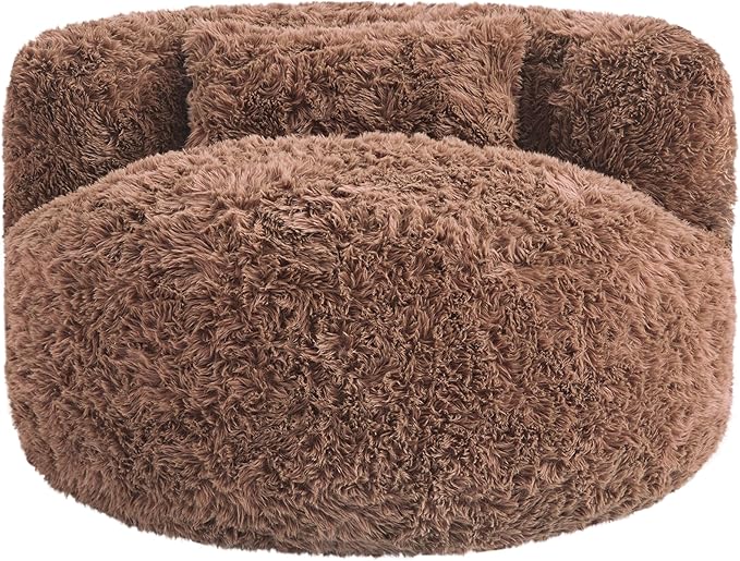 CHITA Compact Expandable Lounge Chair with Pillow Ideal for Living Room Rust