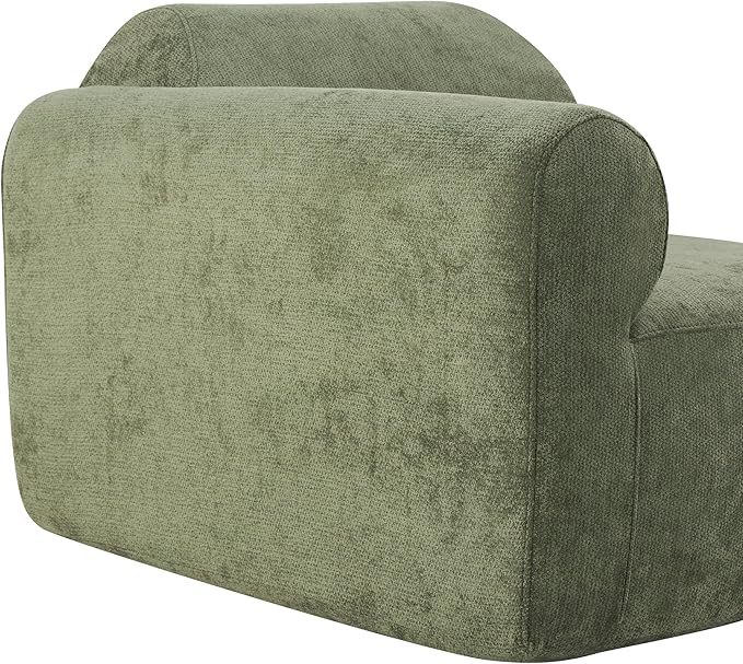 Merax Modern Curved Sectional Sofa with Ottoman Couch 4-Piece Set High-Density Compressed Sponge Fully Assembled Right Hand Facing Plush Deep Seat for Living Room Lounge Apartment Green