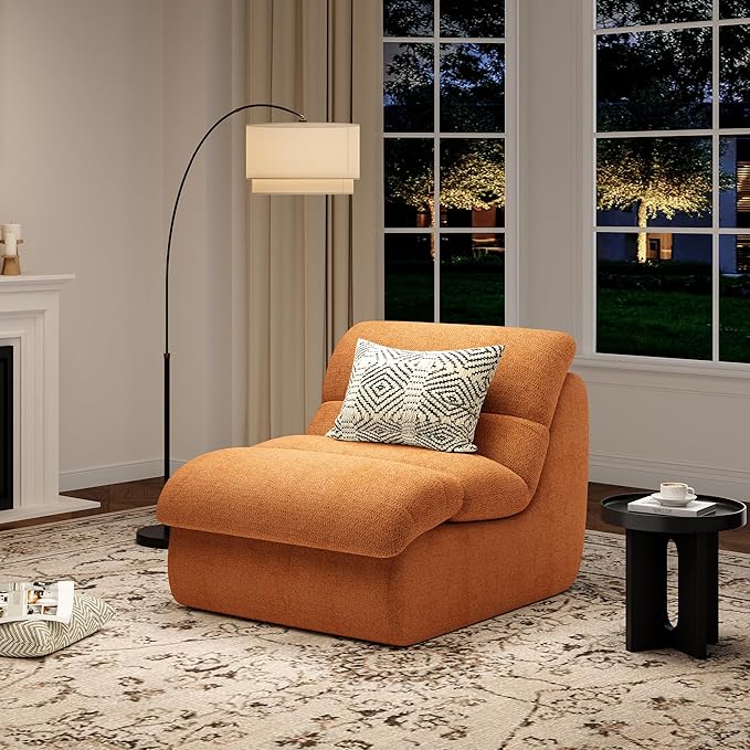 STARY Upholstered Accent Sofa Modern Armchair with Soft Cushioned Seat Stylish Sofa for Living Room Bedroom or Office