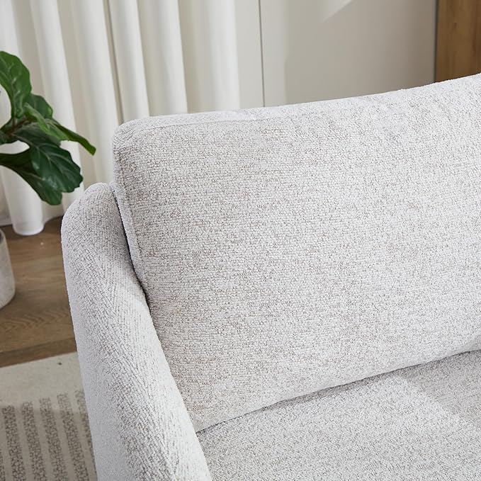 31.5 W Swivel Accent Chair and Comfy Round Accent Single Sofa Chair 360 Degree Club Chair Lounge Armchair for Living RoomBedroom.Nursery.Beige Chenille