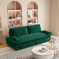 Cilee 73.2 Folding Sofa Bed 3-in-1 Convertible Loveseat Sleeper Sofa Pull Out Futon Sofa Bed Comfy Floor Couch with Storage Pocket &amp 2 Pillows Love Seats Furniture for Living Room Velvet Gr