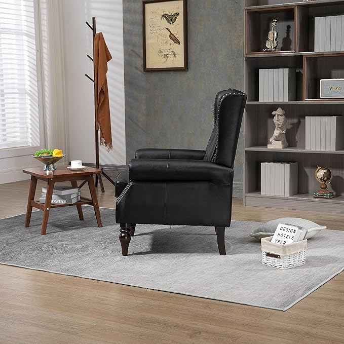 Wood Frame Armchair Modern Accent Chair Lounge Chair for Living Room