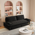 Cilee 73.2 Folding Sofa Bed 3-in-1 Convertible Loveseat Sleeper Sofa Pull Out Futon Sofa Bed Comfy Floor Couch with Storage Pocket &amp 2 Pillows Love Seats Furniture for Living Room Velvet Bl