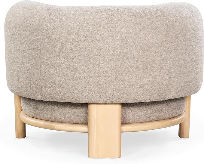 SAFAVIEH Couture Collection Oscar Light Brown/Natural Boucle Accent Chair