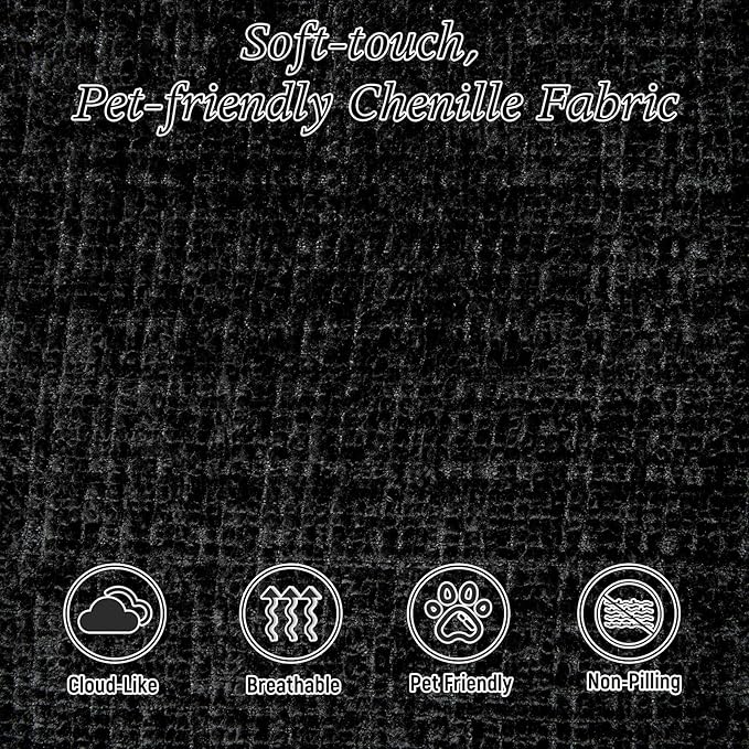 81'' Cloud Couches for Living Room Comfy Circle Round Couch Bed with 14 Pillows Upholstered Boneless Couch Oversized Chaise Lounge Chair Indoor Extra Wide Round Daybed Floor Sofa (Black)