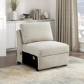 Lexicon Modular Sectional Sofa Module for Sectional Couch Armless Chair Removable Back Cushion Cover Microfiber Sand