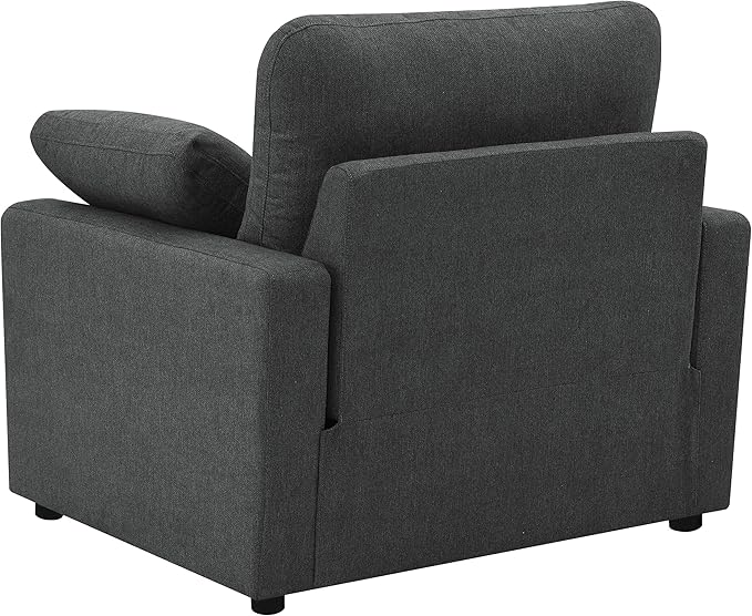 Coaster Home Furnishings - Collins - Wood and Metal - Upholstered Power Recliner Chair with Pocket Coil Seating Modular Design and Reversible Cushions - Living Room - Dark Grey - 609533P