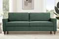 Miles Mid Century Modern Couch for Small Spaces Living Rooms Apartments and Condos 3 Seater Sofa with Reversible Back Pillows 77 Wide Green