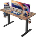 BANTI 55'' Electric Standing DeskAdjustable Height Stand Up DeskSit Stand Home Office Desk Rustic Brown Top