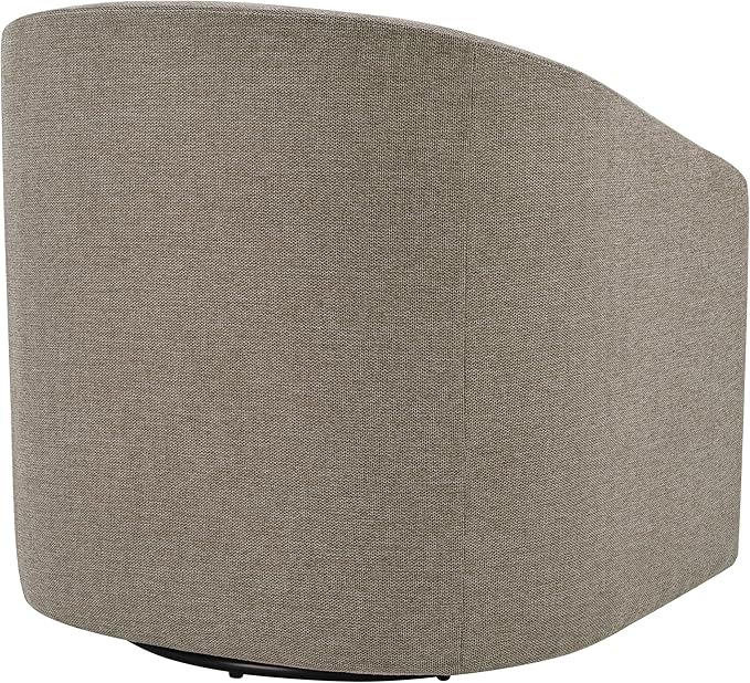 OSP Home Furnishings Parker Upholstered Swivel Tub Accent Chair Taupe Fabric