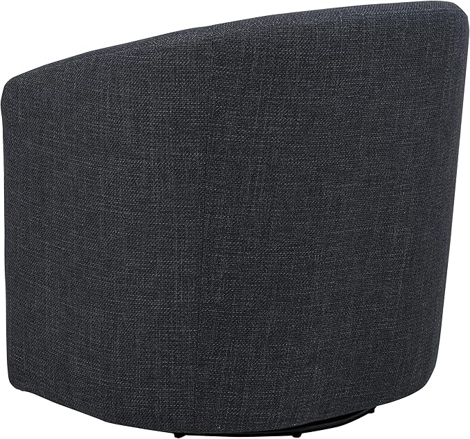 Coaster Home Furnishings - Mossbrook - Wood - Swivel Accent Chair with Barrel Back Foam Cushioning and 360-Degree Rotating Base - Living Room - Anthracite - 903223