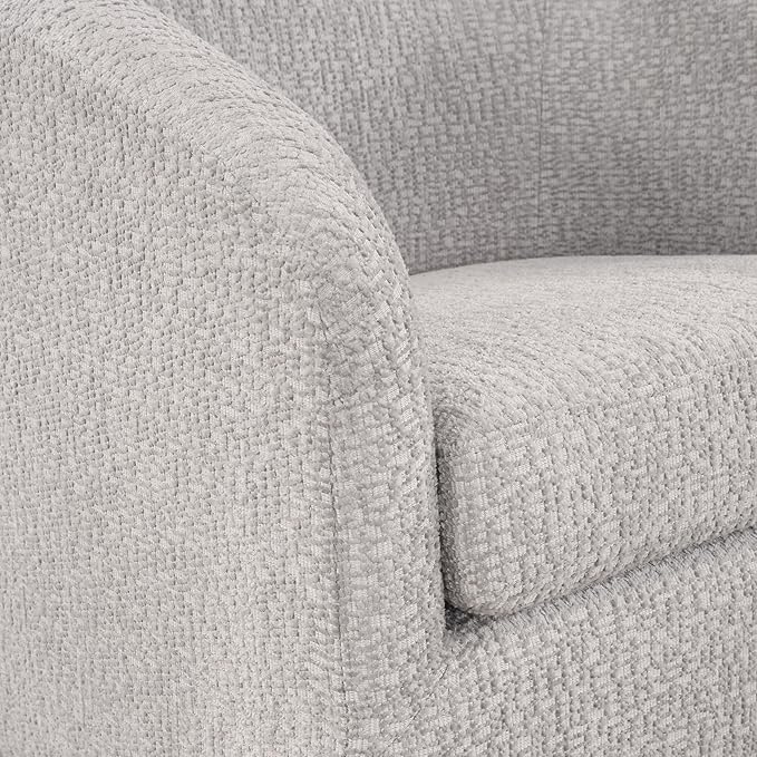 OSP Home Furnishings Parker Upholstered Swivel Tub Accent Chair Sterling Fabric