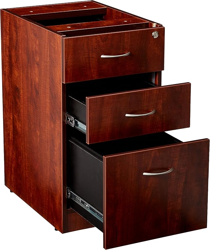 Lorell LLR69604 69000 Series Free Standing Fixed Pedestals Cherry