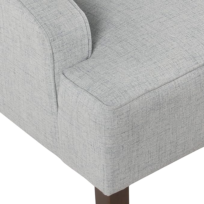 HomePop Velvet Swoop Arm Living-Room-Chairs Light Blue