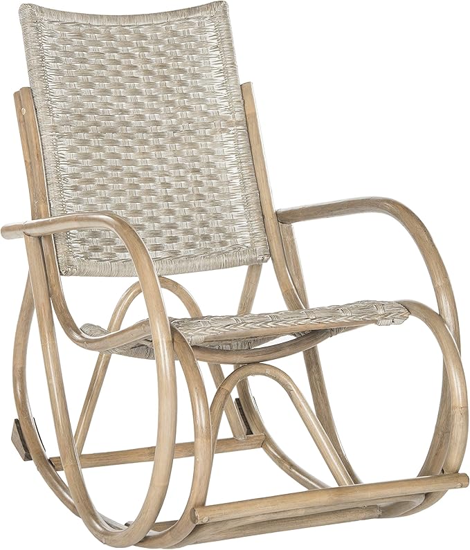 SAFAVIEH Home Collection Bali Antique Grey Rocking Chair