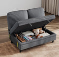 LINSY HOME Sleeper Sofa Set Accessories Storage Seat Sofa (Grey Storage Seat)