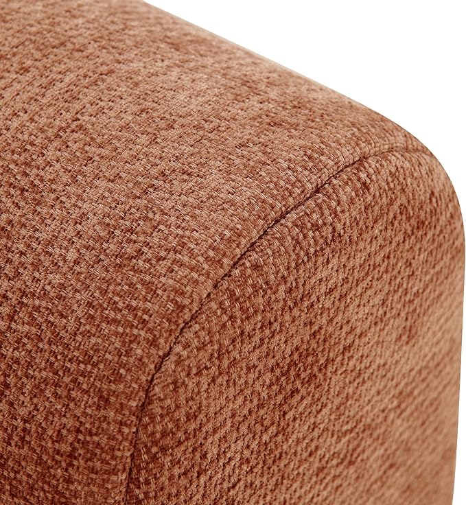 Christopher Knight Home Flarin 145.5 Convertible Sectional Sofa Couch L-Shape Home Sofa Living Room 4 Seat Sectional Sleeper Sofa Fabric Upholstered Comfy Cloud Couch No Assembly Orange