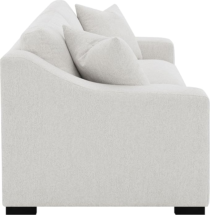 Coaster Home Furnishings - Ashlyn - Wood Frame Upholstered Sofa with Curved Track Arms Reversible Cushions and Pocket Coil Construction - Living Room - Sand - 552091