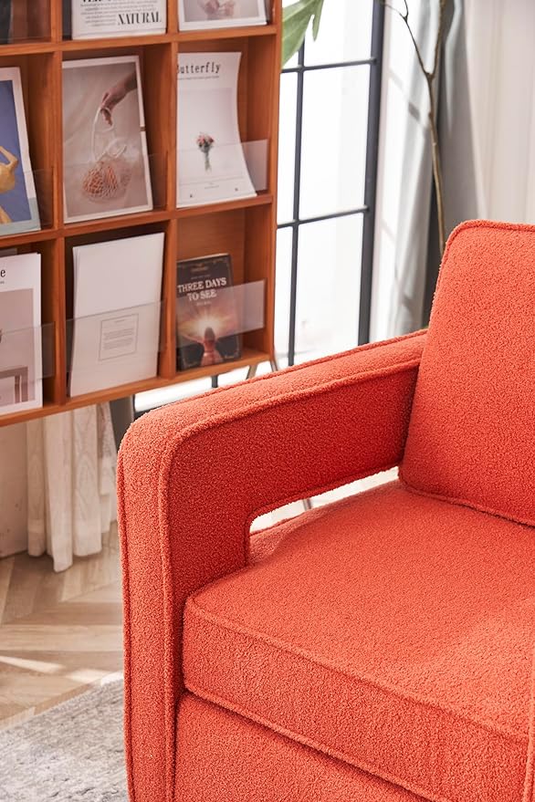 Swivel Barrel Chair for Living Room360 Degree Swivel Club Modern Accent Single Sofa Chair Small Leisure Arm Chair for Nursery Hotel Bedroom Office