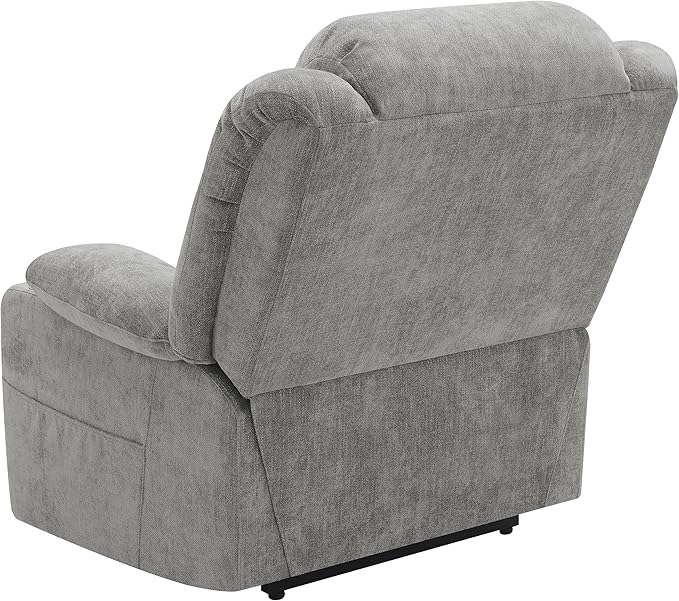 Coaster Home Furnishings - Houston - Fabric Upholstered Power Lift Recliner Chair with Built-in USB Port Cup Holders Power Panel with Simple Buttons - Living Room - Gray - 602284P