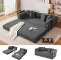 79 Oversized Boneless Couch with 4 Pillows5 in 1 Convertible Sleeper Futon Sofa Bed with Deep SeatCorduroy Foldable Modular Floor Pull Out Couch for Living RoomNo AssemblyGray