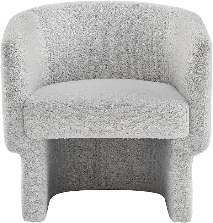 Modway Muse Comfy Barrel Accent Chair in Newsprint