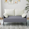 LSSBOUGHT Modern Loveseat SofaChenille Fabric Armchairs Accent ChairLiving Room Chair for BedroomApartmentSmall Space (Gray 1 Loveseat)