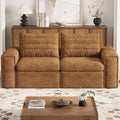 77 Cloud Loveseat Sofa Deep Seat Couch with Pillows Modern Comfortable Upholstery Boneless Sofa 1 piece for Living Room Bedroom Apartment Removable CoverNo Assembly Required Orange