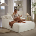 KEIKI 67 Oversized Chaise Lounge Chair Indoor Corduroy Upholstered Boneless Cloud Sofa Couch with Deep Seat Modern Sleeper Sofa Bed Reading Chair for Living Room Lounging No Assembly Required