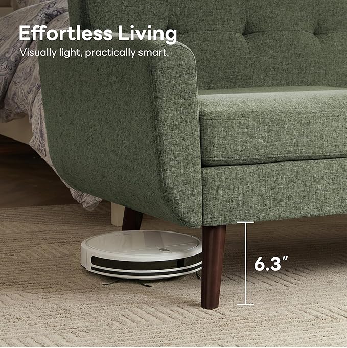 Tbfit Mid Century Modern Sofa Couch Loveseat &amp Standard Sofa Green | linen fabric button tufted solid wood foot pocket spring wood slats frame