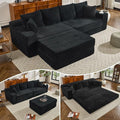 106 Modular Cloud Sofa - Boneless Couch Convertible Sectional with High Density Foam 4-in-1 Sofa Bed/Tatami/L-Shape Couch No Assembly Required