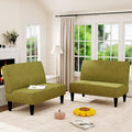 ALISH Small Loveseat Sofa 2-Seater Sofa Couch with Wooden Legs for Bedroom Living Room Upholstered Mini Couch for Small Spaces