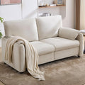 Modern Loveseat Sofa Couch for Living RoomChenille Recliner Spring Cushions Solid Wood Framewith Down Filled&ampDeep Seatfor Bedroom Apartment Office（(70.26inch Beige)