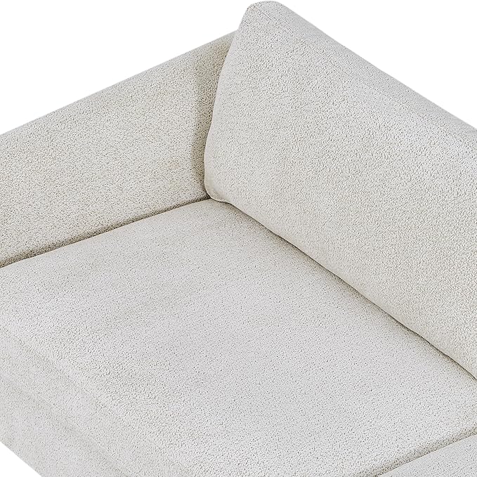 Christopher Knight Home Taki 89 Inches Sofa Couch Cozy Chenille Upholstered 3-Seater Sofa Wood Frame Couches Comfy Home Sofa Living Room and Office Lounge Seating with Armrests Beige