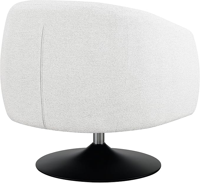Coaster Home Furnishings - Dave - Boucle Fabric Upholstered Barrel Back Swivel Accent Chair with Pedestal Base Tapered Off Armrests and 360-Degree Swivel - Living Room - Beige - 905739