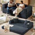 Boneless Couch Versatile Couches for Living Room No-Install Sofa Bed Corduroy Futon Soft Cloud Couch with Pillows for Bedroom Game Movie