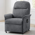 Power Recliner Chair for Adults Modern Reclining Single Sofa with Curved Armrest Comfy Ergonomics Electric Recliner Adjustable Reading Chair for Living Room Bedroom Chenille Light Grey