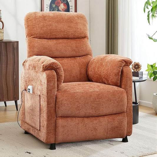 Holaki Power Recliner Chair Chenille Living Room Chairs Reading Lounge Chair Home Theater Seating with Adjustable Backrest and Footrest for Small Spaces Nursery