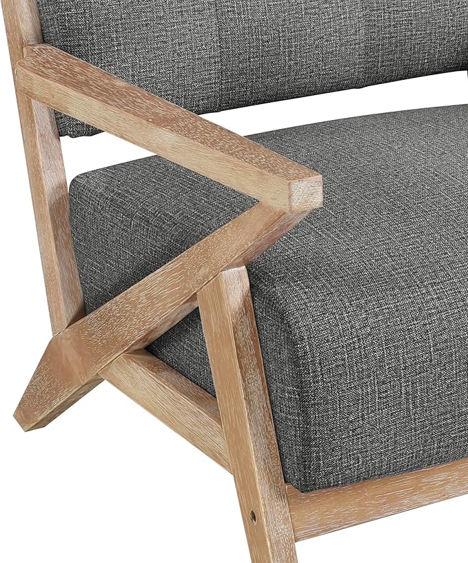 Lexicon Lhasa Fabric Accent Chair Dark Gray