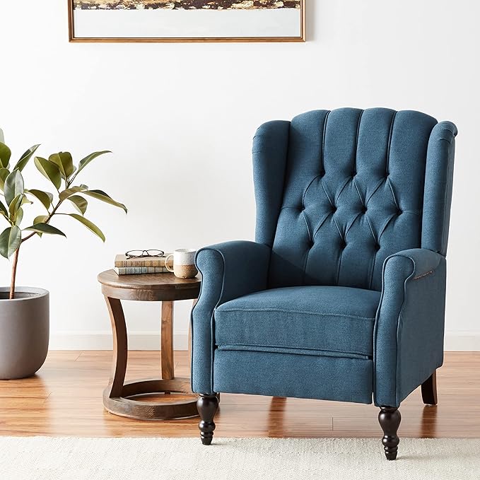 Christopher Knight Home Walter Fabric Recliner Dark Blue