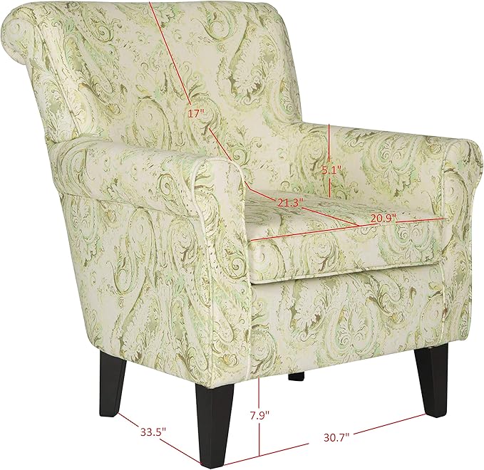 Safavieh Mercer Collection Hazina Wood Grey and Espresso Club Chair