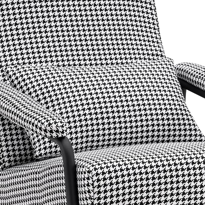 MCombo Modern Accent Chair with Ottoman Soft Fabric Club Armchair Upholstered Leisure Chair for Small Space Living Room &amp Bedroom 4123
