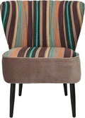 Safavieh Mercer Collection Waverly Mid-Century Rainbow Striped Accent Chair