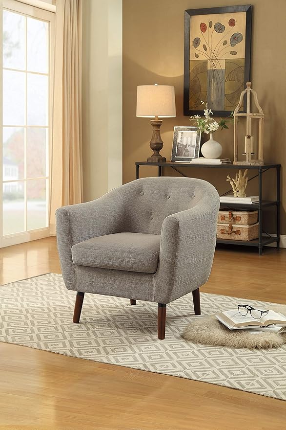 Homelegance Fabric Barrel Chair Beige