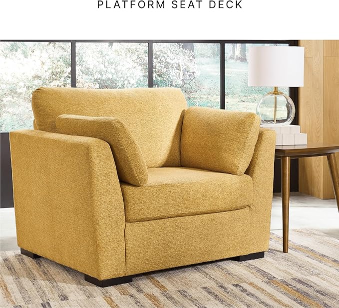 Signature Design by Ashley Keerwick Modern Upholstered Oversized Chair Yellow